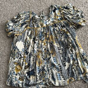 Maurice’s Flutter sleeve floral and paisley blouse